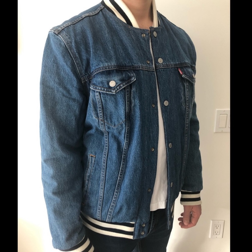 Levis Reversible Jean Satin Bomber